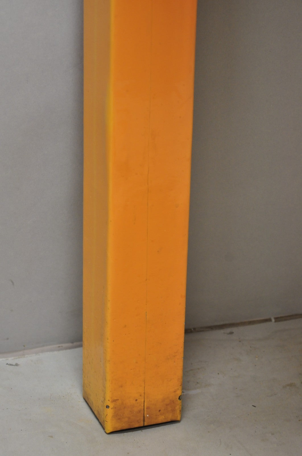 Vintage Hollywood Regency Orange Vinyl Laminate Parsons Style Dining Table Desk