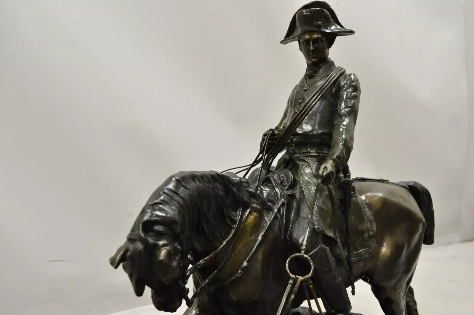 P.J. Mene The Hunt Scene Large Bronze Sculpture Pierre Jules Statue Horse Dogs