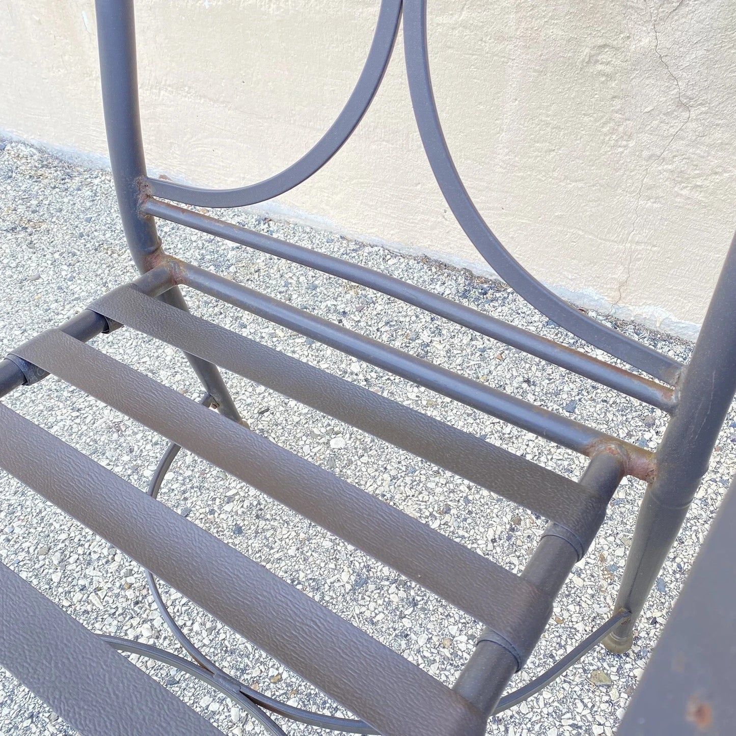 Neoclassical Regency Aluminum & Steel Metal Outdoor Patio Arm Chair - Set of 4