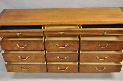 Thomasville Elysee French Country Burl Wood 12 Drawer Dresser Credenza