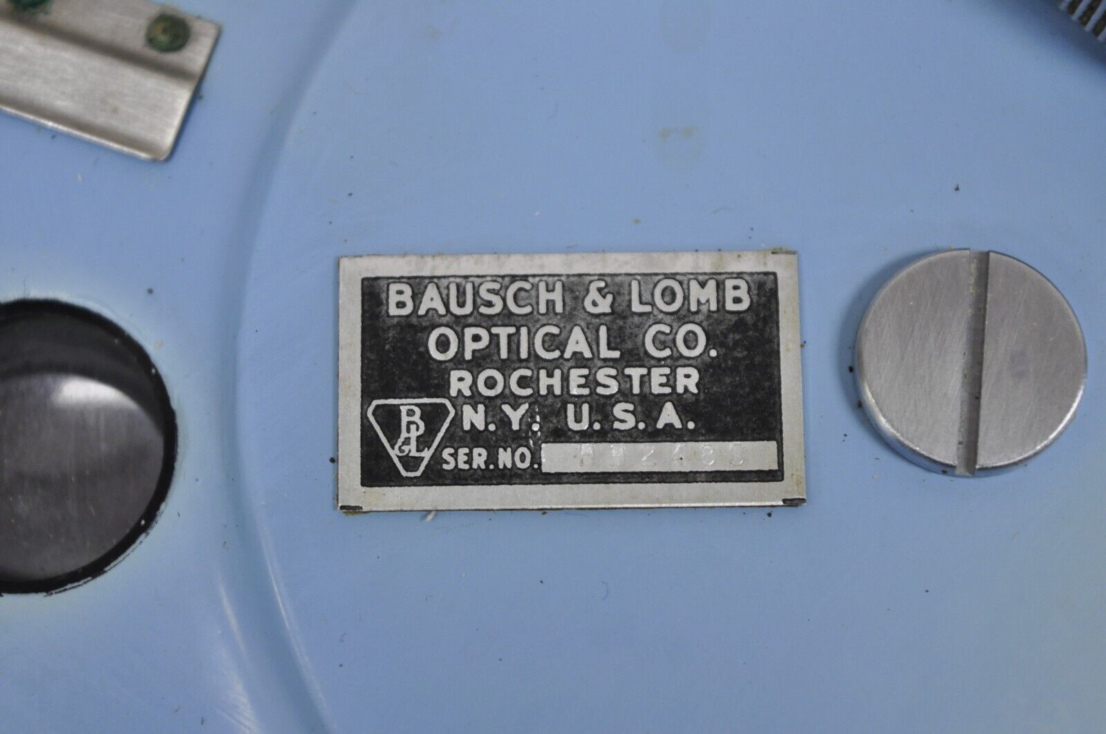 Vintage Bausch & Lomb Optical Blue Refractor Phoropter Medical Eye Exam Machine