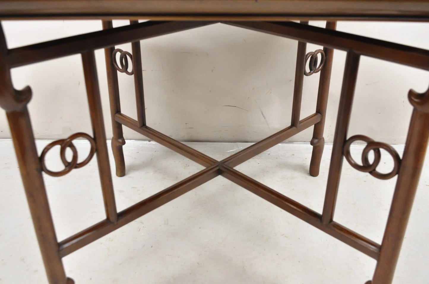 Michael Taylor for Baker Far East Asian Burl Wood Square Occasional Side Table