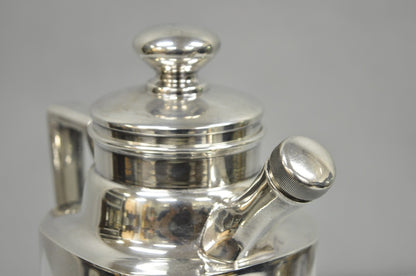 Vintage Bailey Banks & Biddle Art Deco Silver Plated Martini Cocktail Shaker