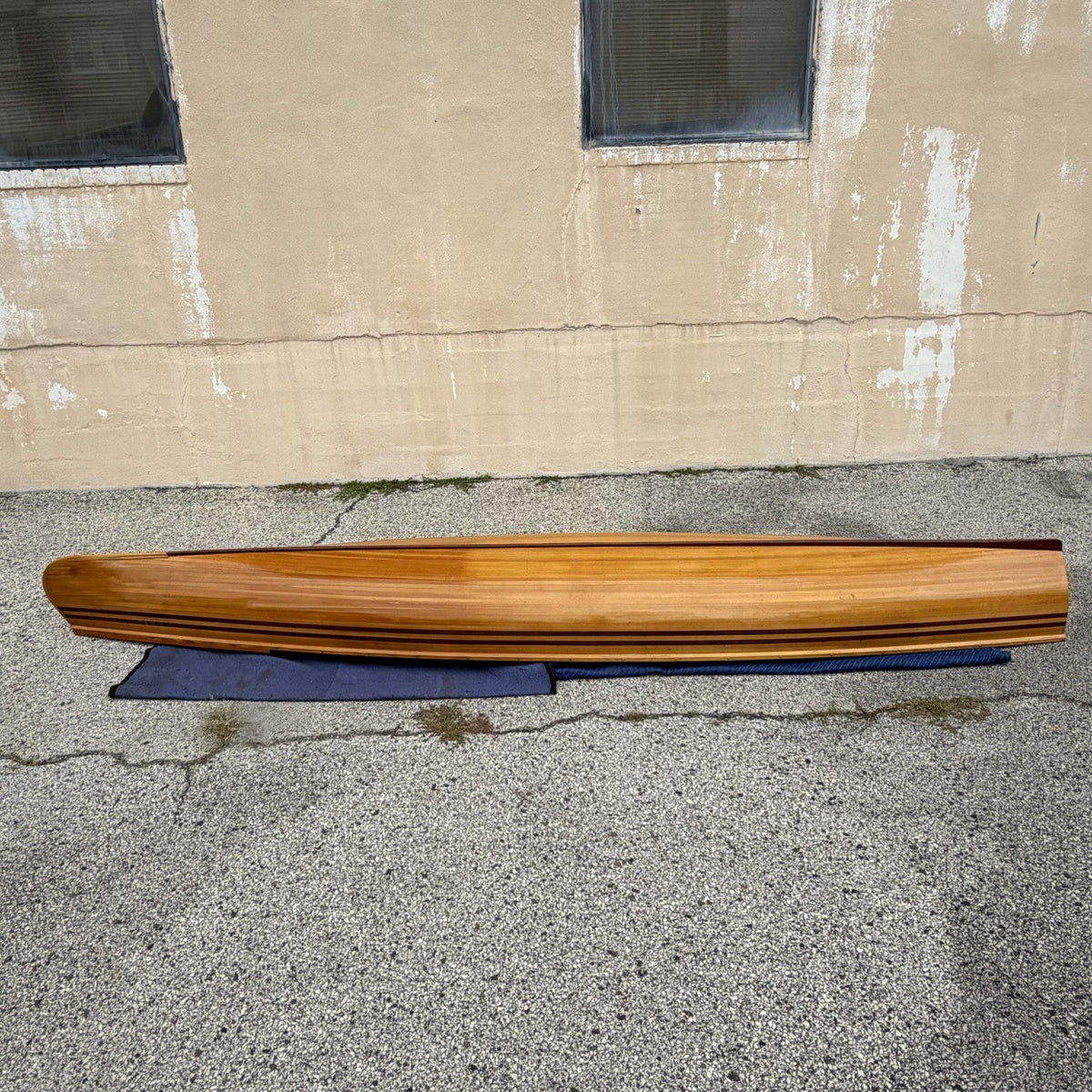 Cedar Strip Built 14' Square Stern Canoe & British Seagull 40 Outboard Motor