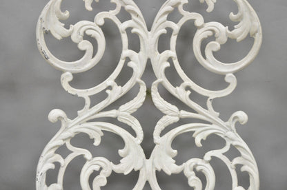 Vintage Art Nouveau Style Trojan Scrolling Cast Aluminum Dining Chairs Set of 4