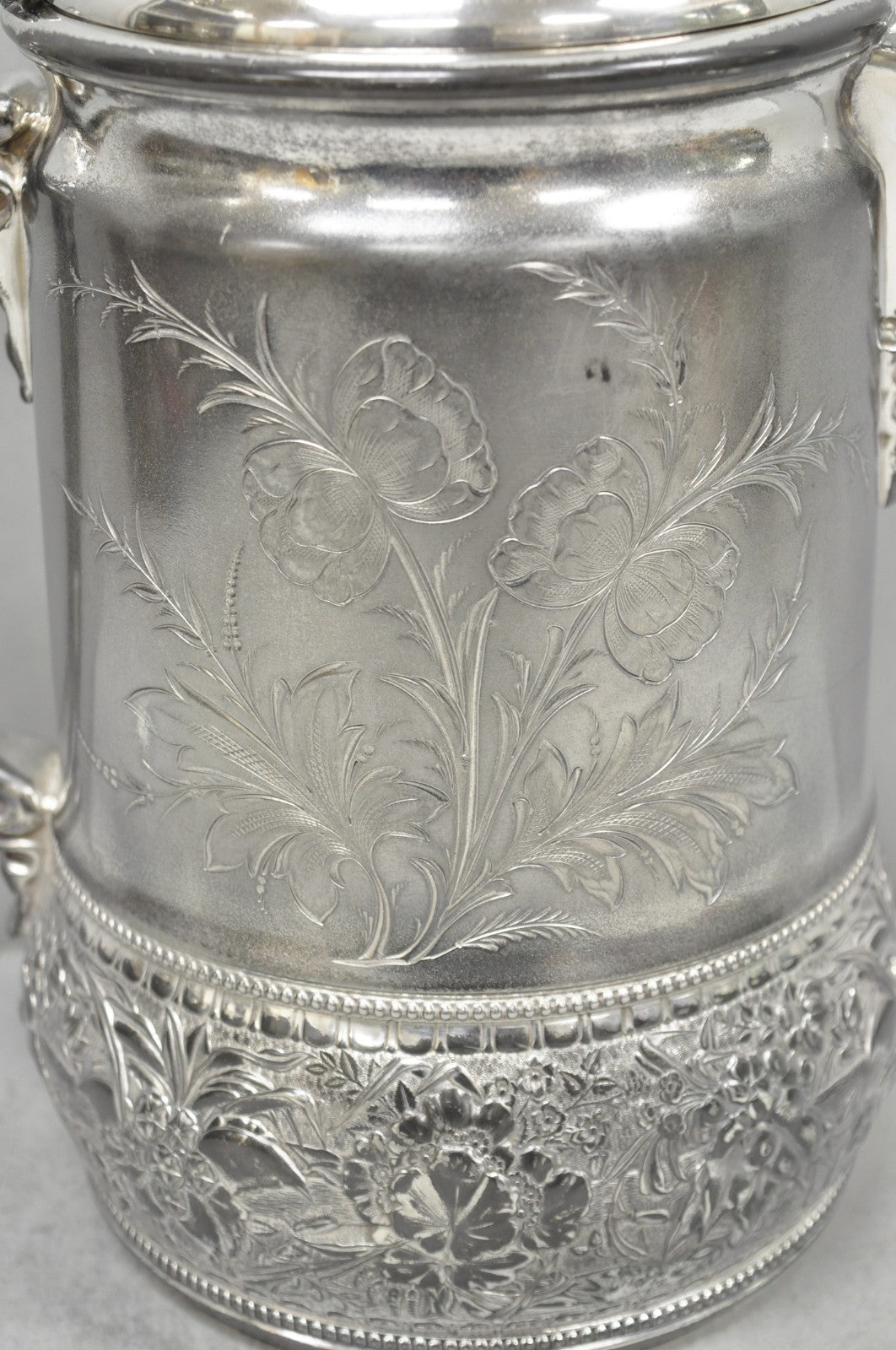 Wilcox Silver Plate Co Art Nouveau Silver Plated Duck Handle Coffee Pot Pitcher