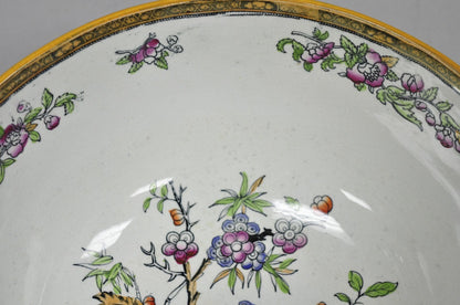 Antique Edge Malkin & Co Indian Tree English Transferware Porcelain Serving Bowl
