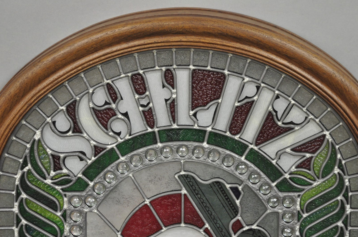 Vintage Schlitz Beer Sign 1980 Lighted Faux Stained Glass Look Advertising Sign