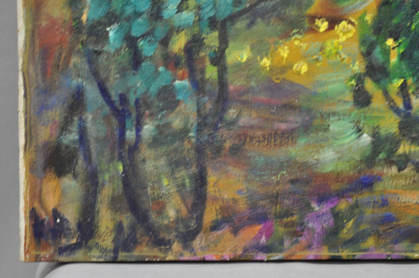 Vintage Samuel Heller " Forrest Landscape" Oil on Canvas Painting