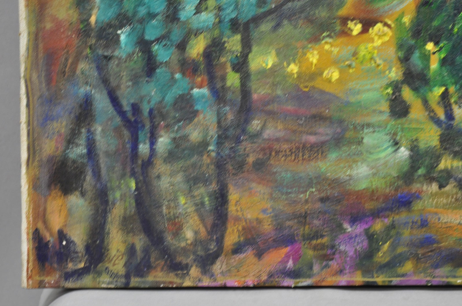 Vintage Samuel Heller " Forrest Landscape" Oil on Canvas Painting