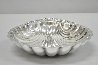 Vintage FB Rogers Silver Plated Large Clam Shell Serving Dish w / Dolphin