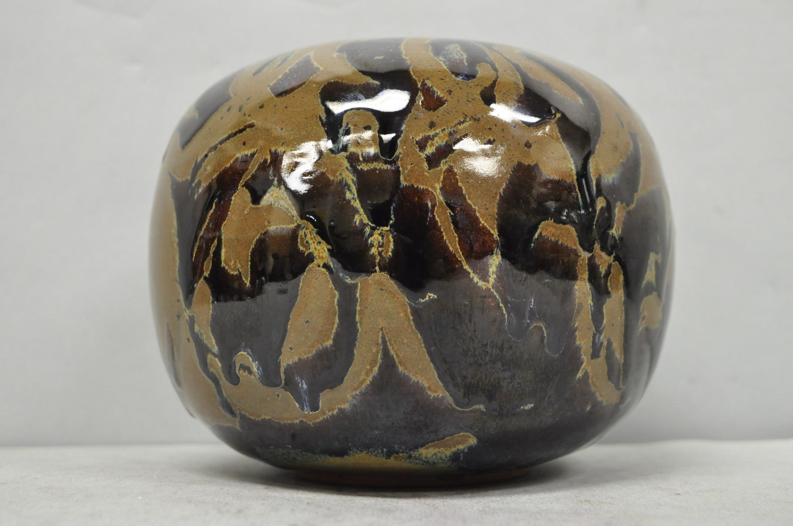 Vintage Alisa Liskin Claussen Studio Signed Ceramic Glazed Pottery Vessel Vase