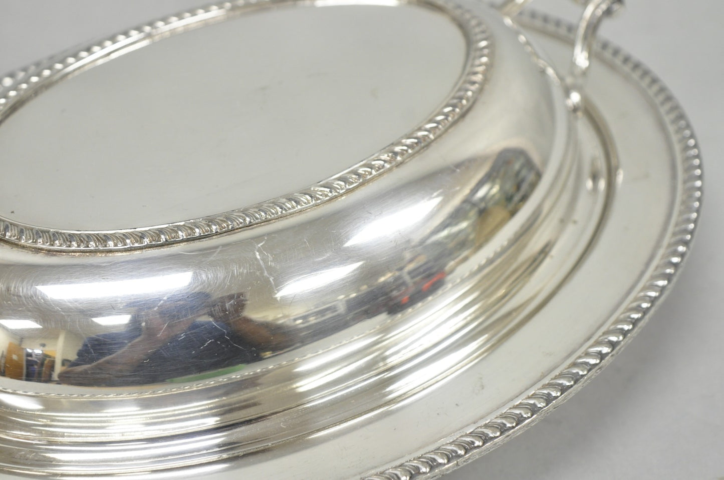 Vintage Modern Silver Mfg Co Silver Plated Twin Handle Vegetable Serving Dish