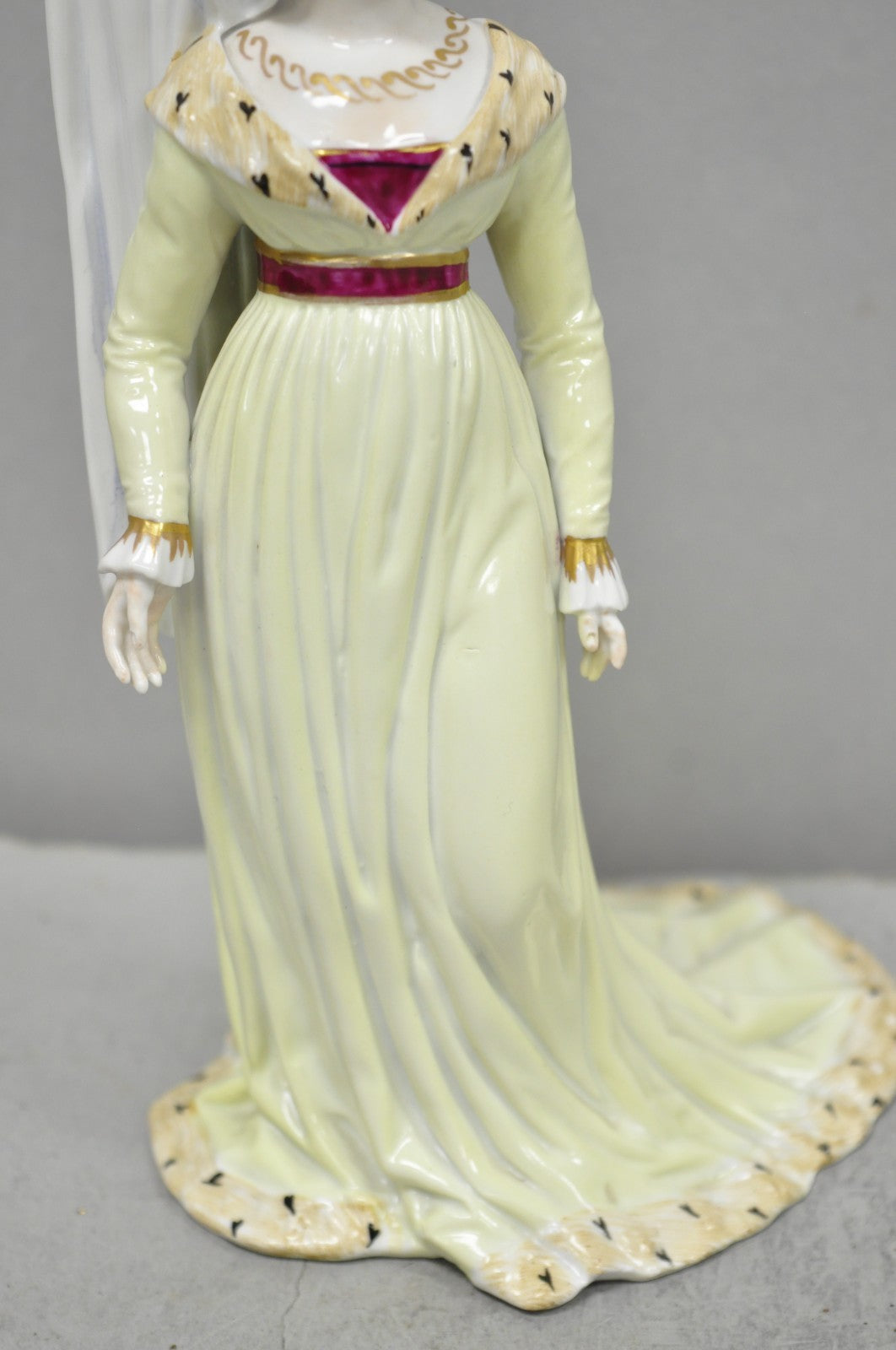 Antique Carl Thieme Potschappel German Dresden Porcelain Medieval Lady Figurine