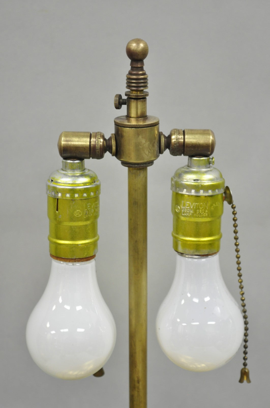 Antique French Neoclassical Black Faceted Oplalene Glass Urn Brass Table Lamp