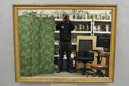 Vintage Italian Hollywood Regency Gold Giltwood Large Rectangular Wall Mirror