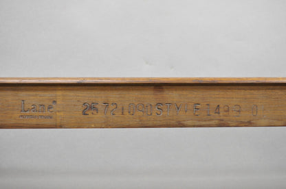 Vintage Lane Mid Century Modern Sculpted Brass Metal Wood Glass Top Coffee Table