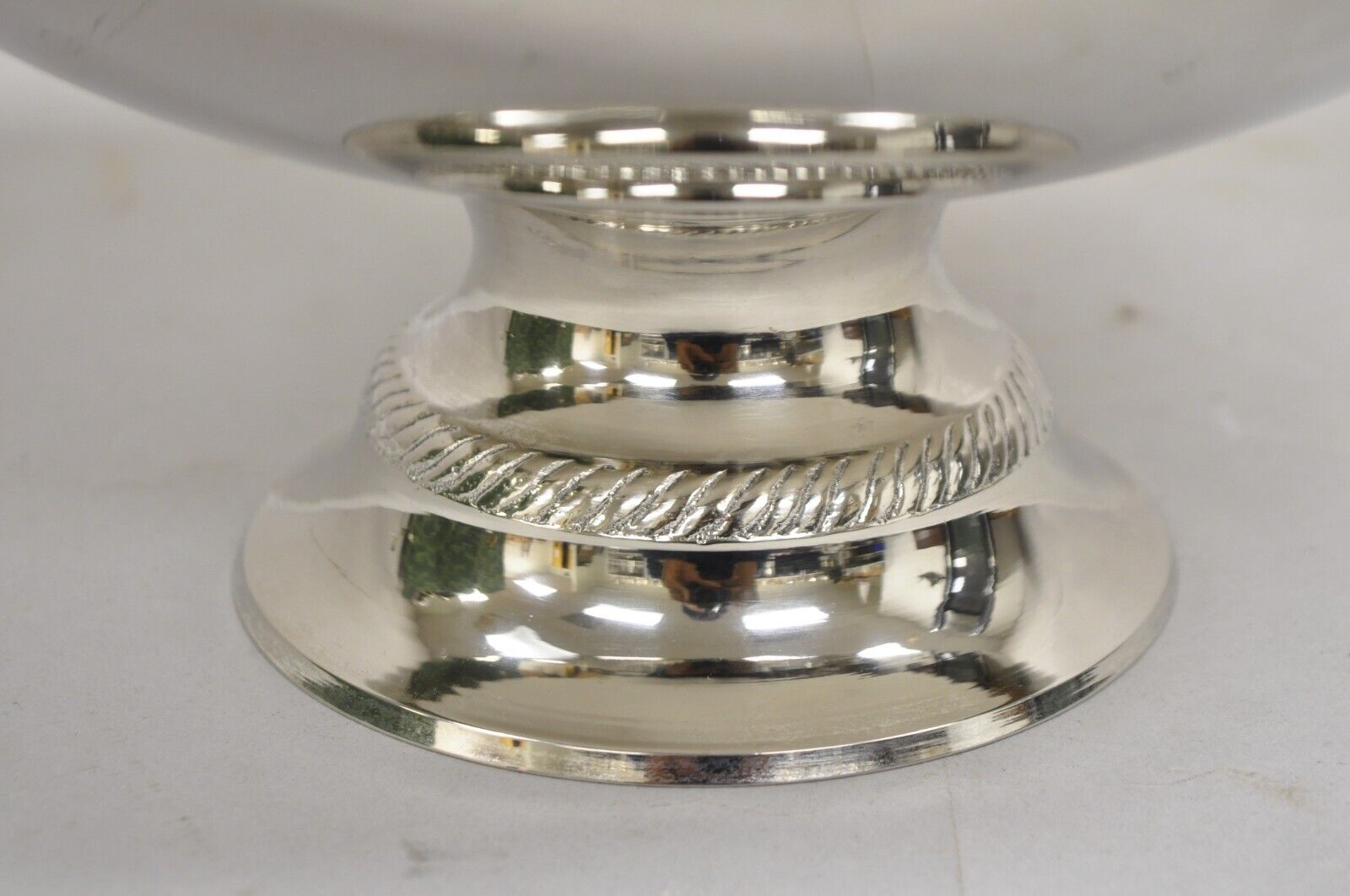 Vintage Modern Silver Plated "Royal Crown" Round Silver Plated Centerpiece Bowl