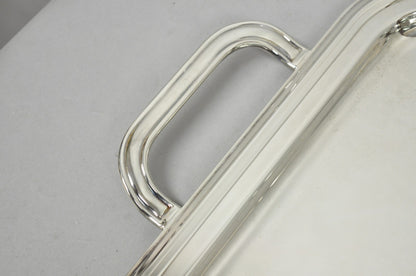 Contemporary Modern Landes Silver Plated Rectangular Bar Serving Platter Tray