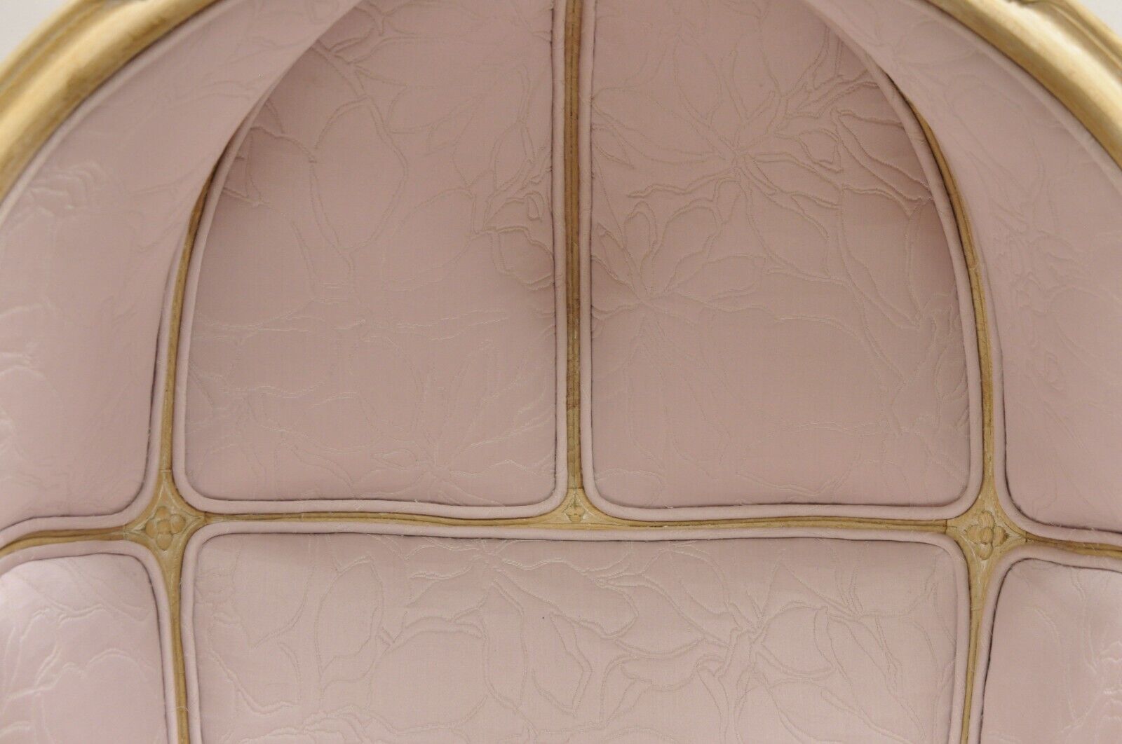 Vintage Hollywood Regency Pink Hooded Dome Porter Canopy Balloon Chair