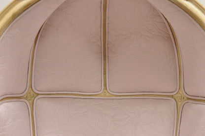 Vintage Hollywood Regency Pink Hooded Dome Porter Canopy Balloon Chair
