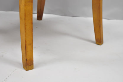 Biedermeier Empire Style Maple Wood Double X Back Dining Room Chairs - Set of 6