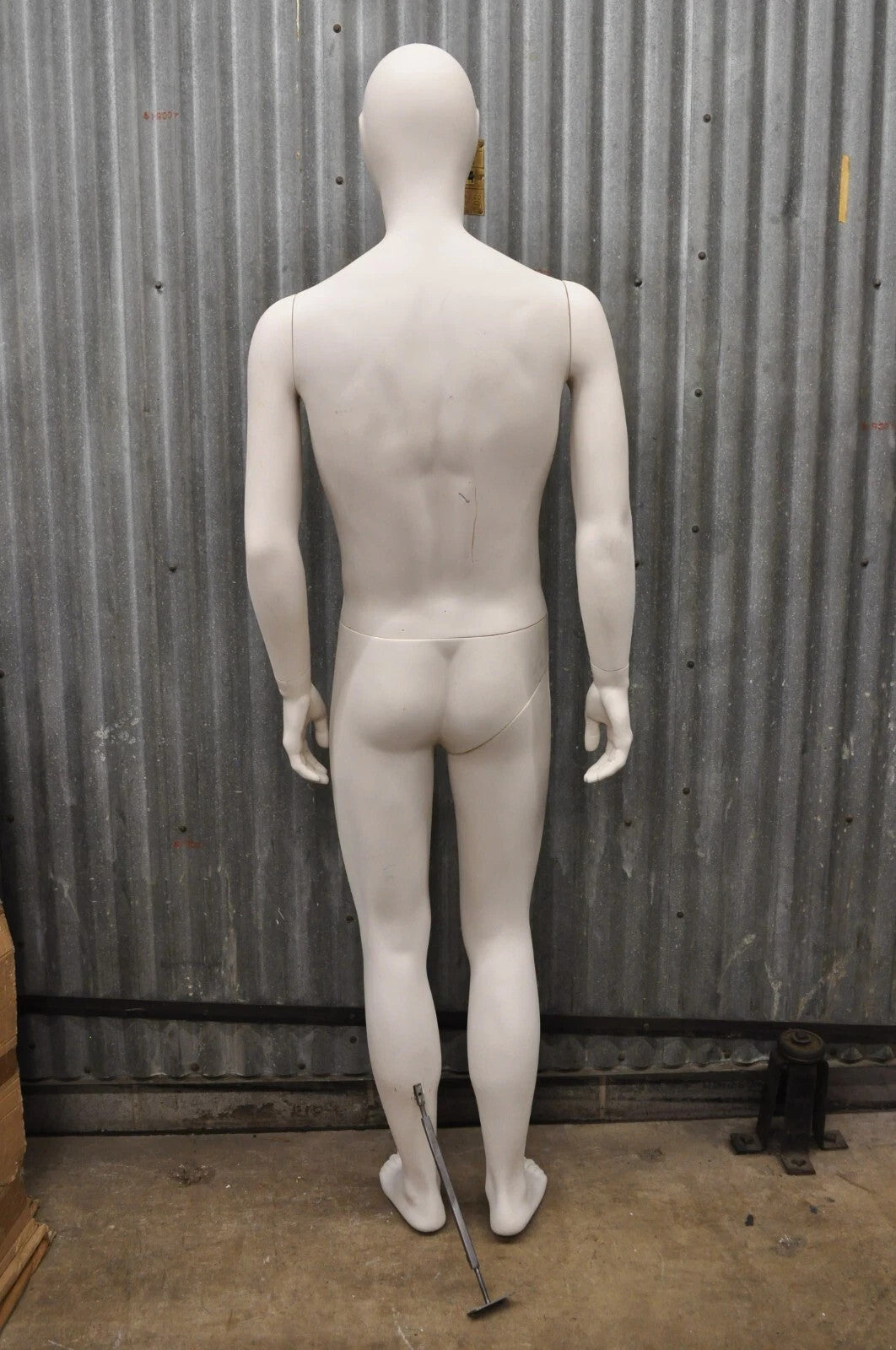 Male Fiberglass White Matte Finish Full Body Display Mannequin by Almax (B)