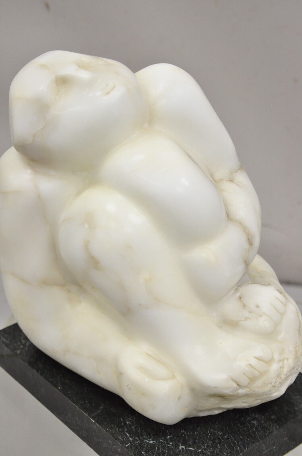 Sheryl C. Benjamin Marble Nude Figure Abstract Sculpture On Marble Base