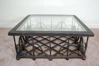 Antique Mission Arts & Crafts Samuel Yellin Style Wrought Iron Coffee Table