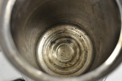 Antique English Victorian Silver Plated Tilting Coffee Pot on Stand w/ Engraving