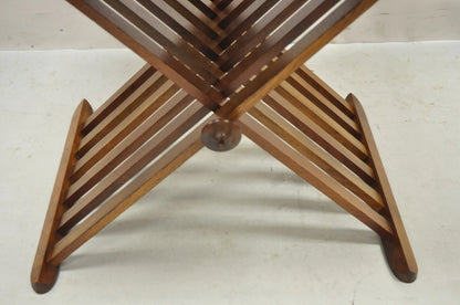 Stewart MacDougall Kipp Stewart Drexel Walnut Folding Campaign Table (B)