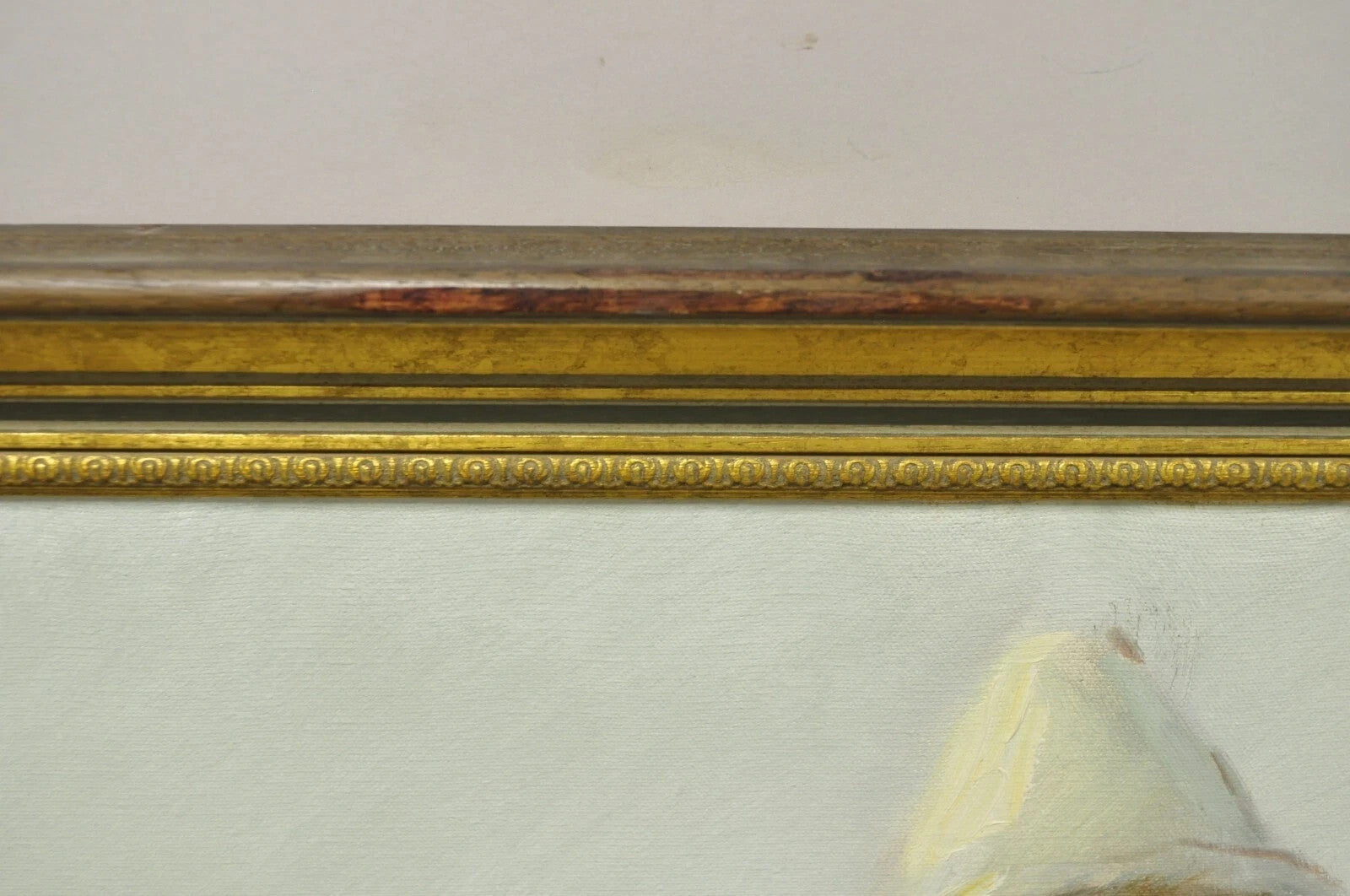 Barry Leighton Jones Large Oil on Canvas Painting Children Clown "The Minstrels"