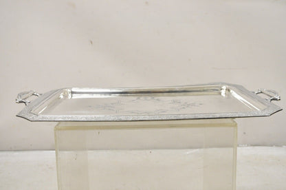 Antique Wilcox Victorian Aesthetic Movement Silver Plated Serving Platter Tray