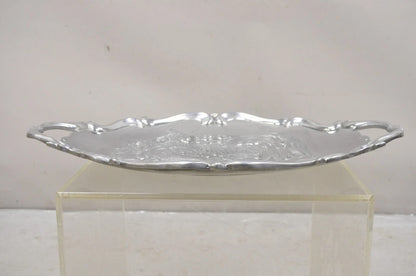 Vintage Lenox Retired Large Rooster Pewter Metal Holiday Serving Platter Tray