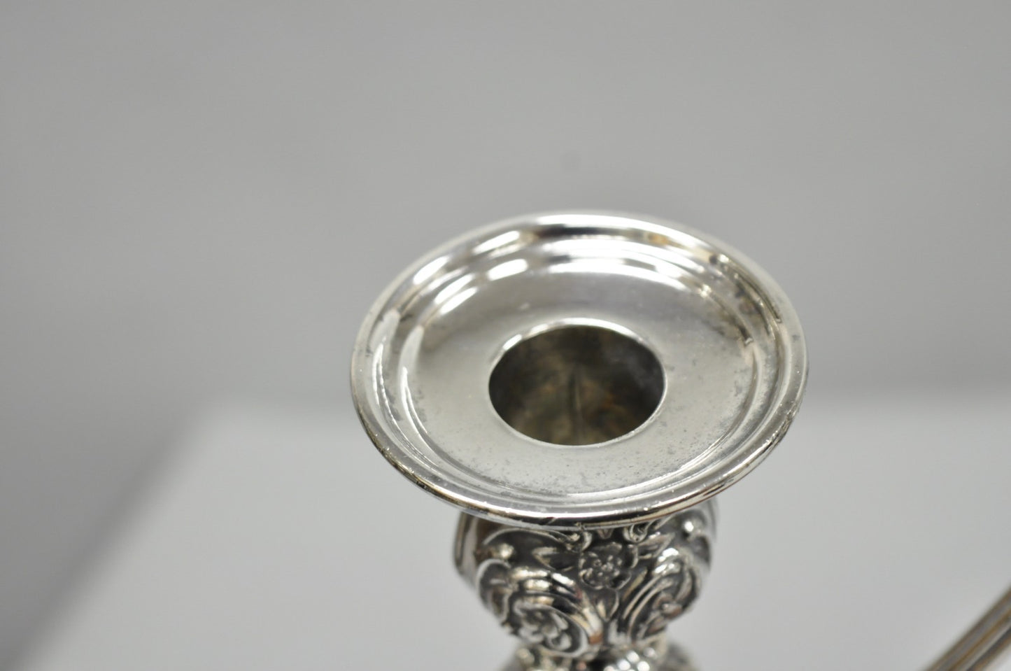 Vintage WM Rogers & Son Silver Plated 3 Arm Convertible Candelabra - a Pair