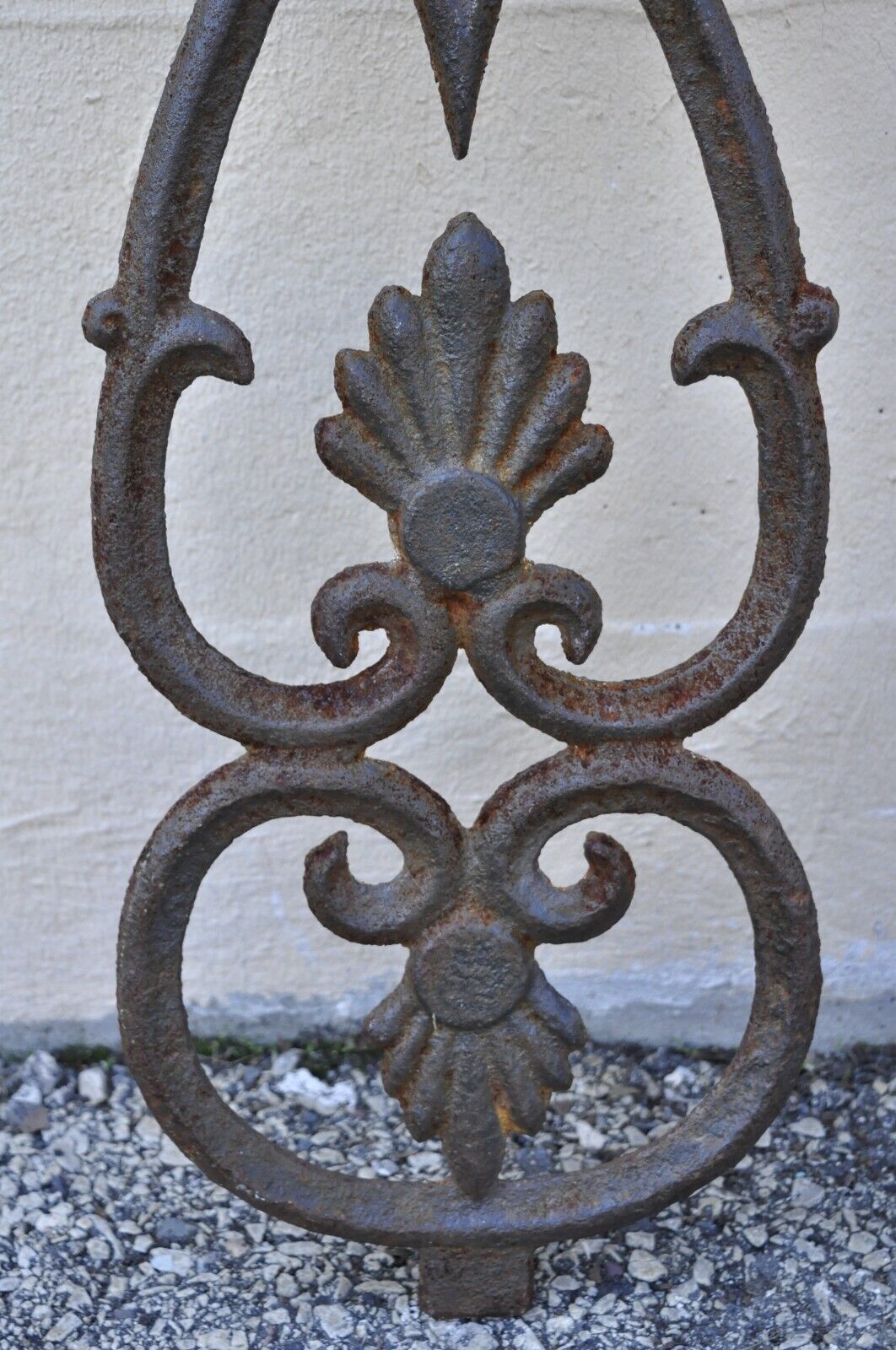 Antique Victorian Cast Iron Gate Supports Architectural Elements - a Pair