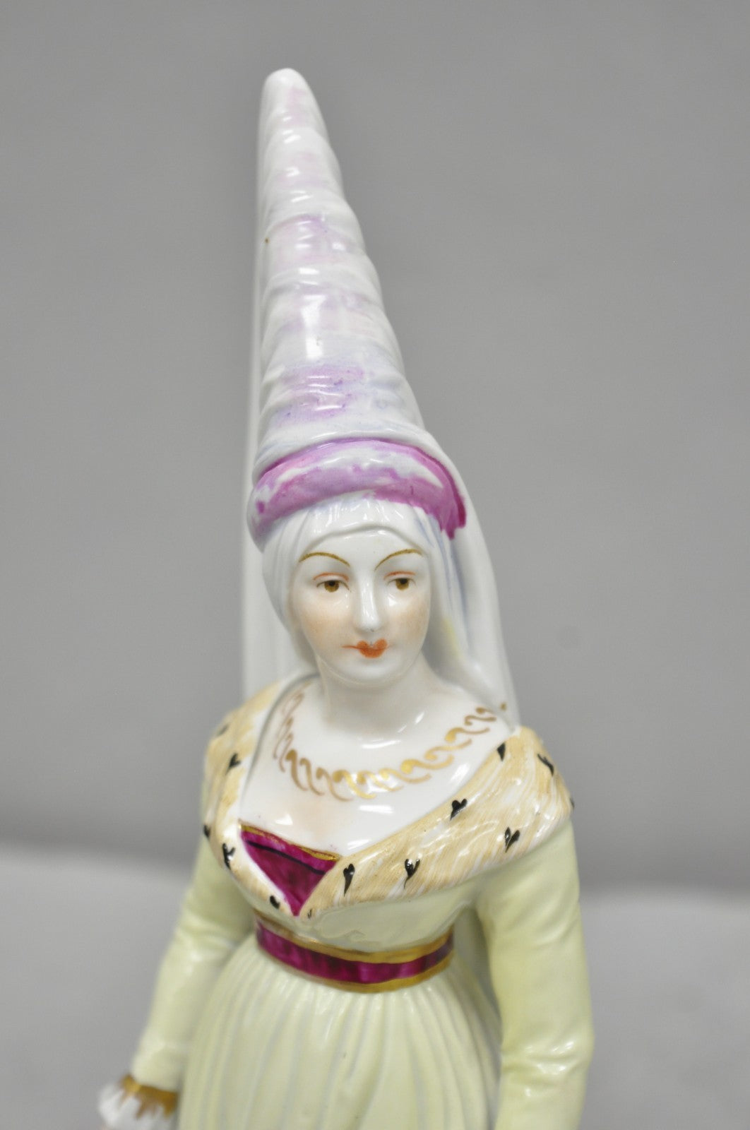 Antique Carl Thieme Potschappel German Dresden Porcelain Medieval Lady Figurine