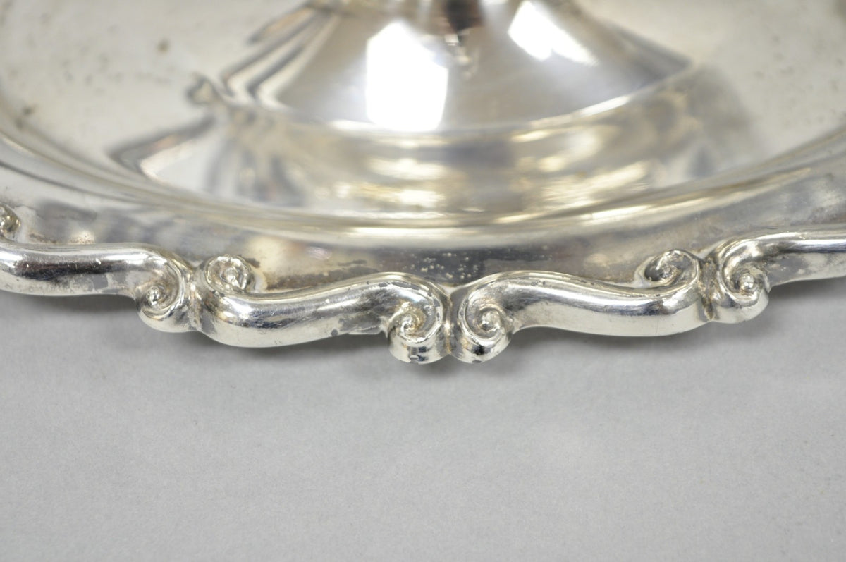 Vintage FB Rogers Silver Plated Victorian Gravy Sauce Boat w/ Attached Dish