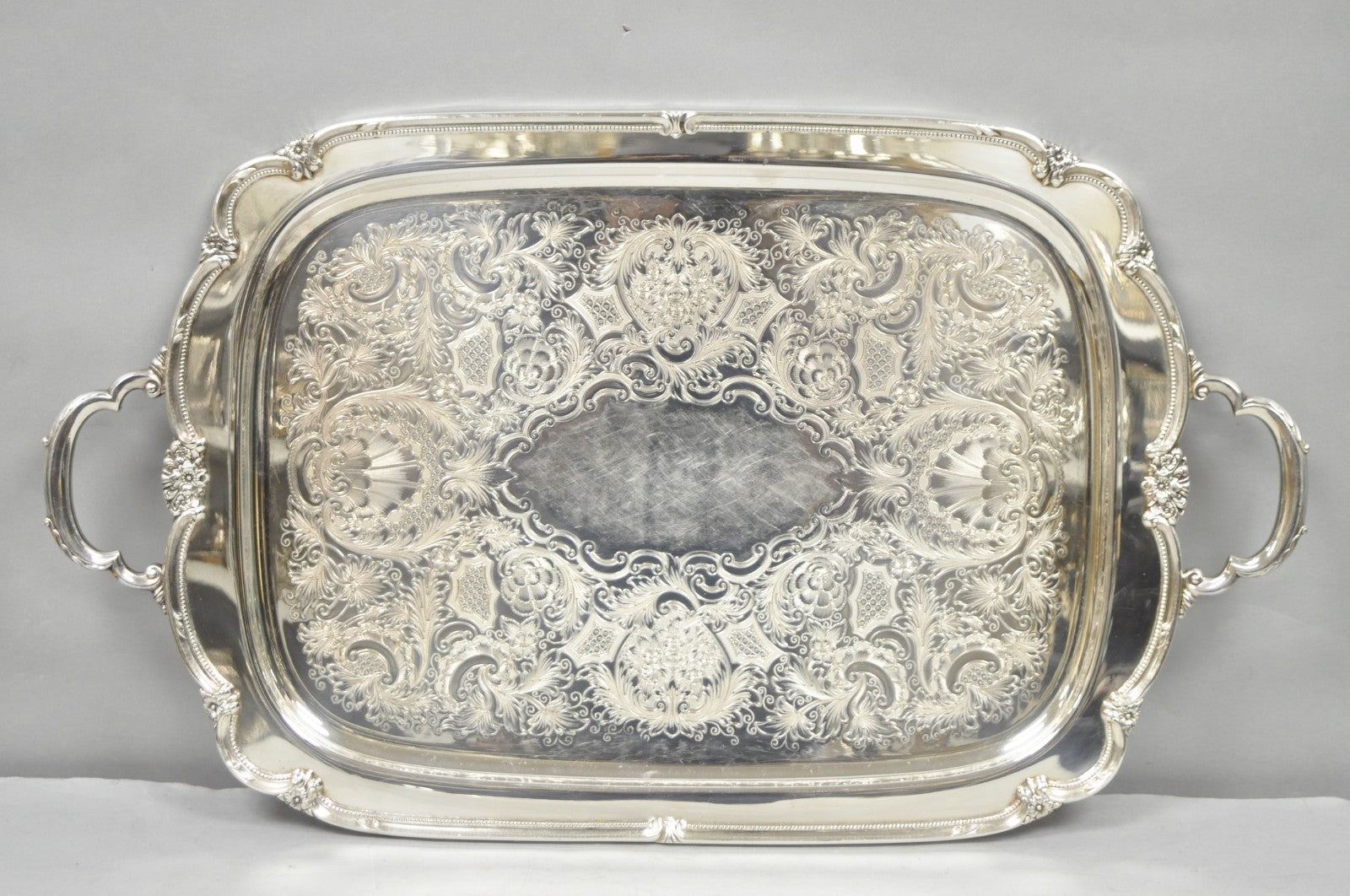 Vintage 1847 Rogers Bros "Remembrance" 9892 Silver Plated Serving Platter Tray