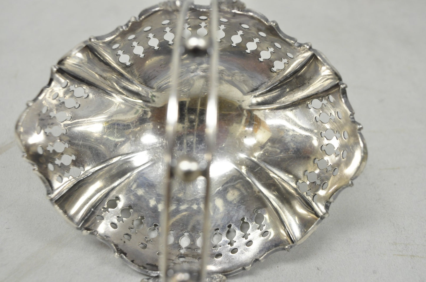 Antique Wallace Bros Victorian Silver Plated Reticulated Small Basket Nut Dish