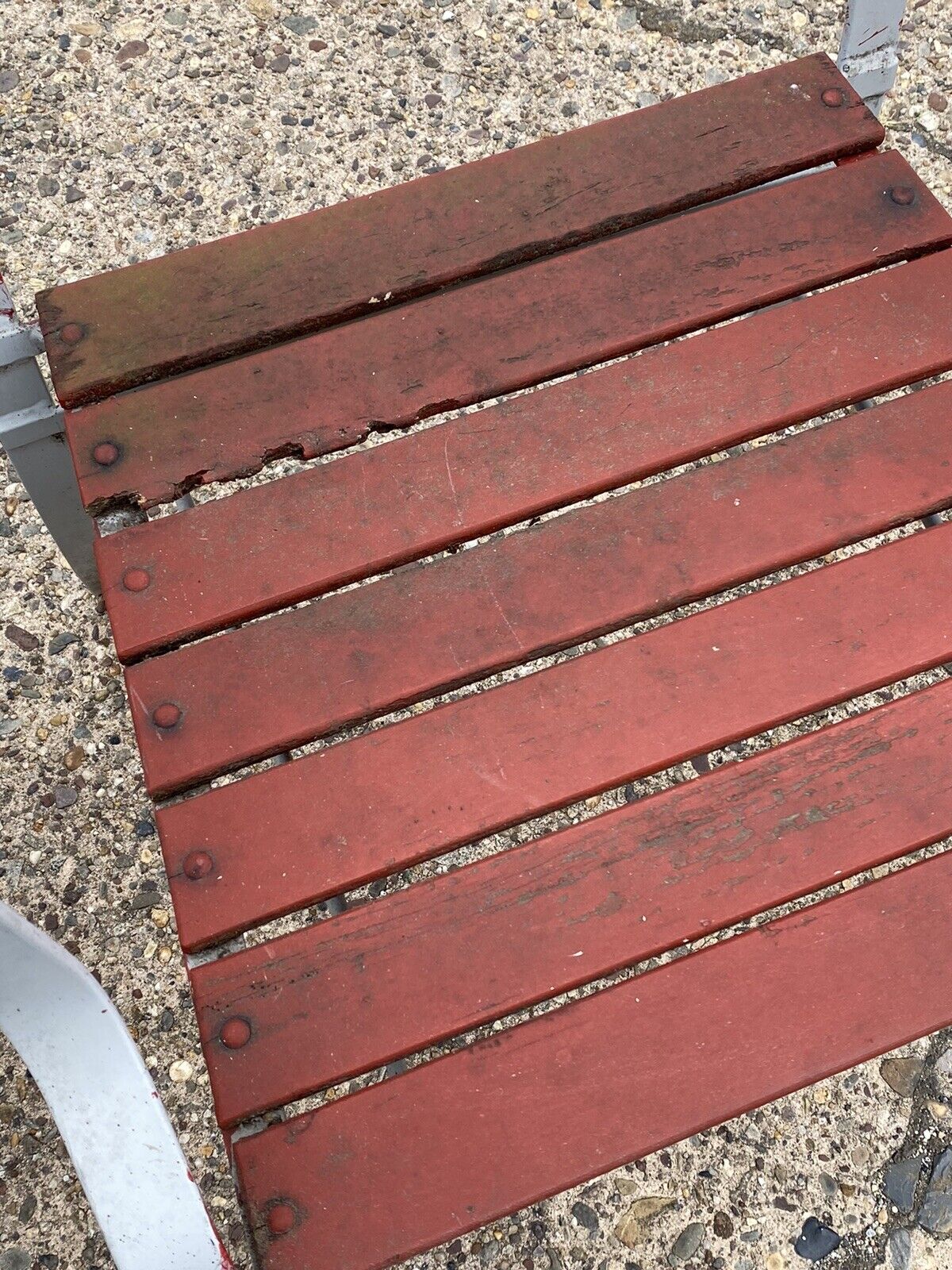 Vintage Wrought Iron and Wood Slat French Style Garden Outdoor Chairs - a Pair