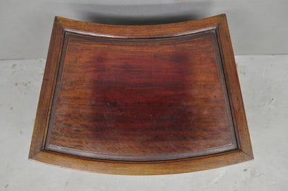 Vintage Chinese Carved Hardwood Curved Frame Nesting Side Tables - Set of 4
