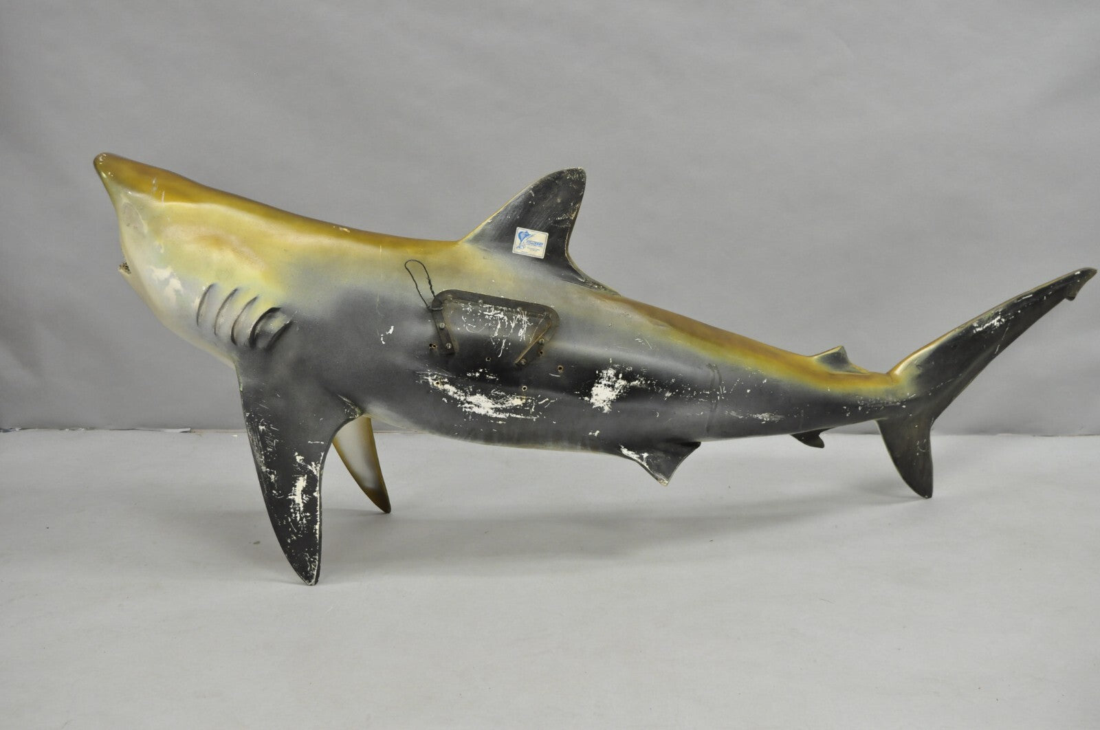 Vintage PFlueger 77" Large Fiberglass Mako Shark Replica Wall Mount Display