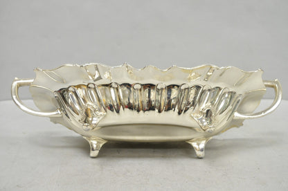 Vintage FB Rogers Victorian Silver Plated Scalloped Centerpiece Fruit Bowl