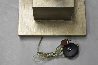 Vintage Leeazanne Postmodern Art Deco Style Metal Tapered Skyscraper Floor Lamp