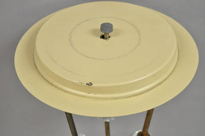 Vintage Mid Century Italian Modern Brass and Glass Sphere Tripod Tall Table Lamp