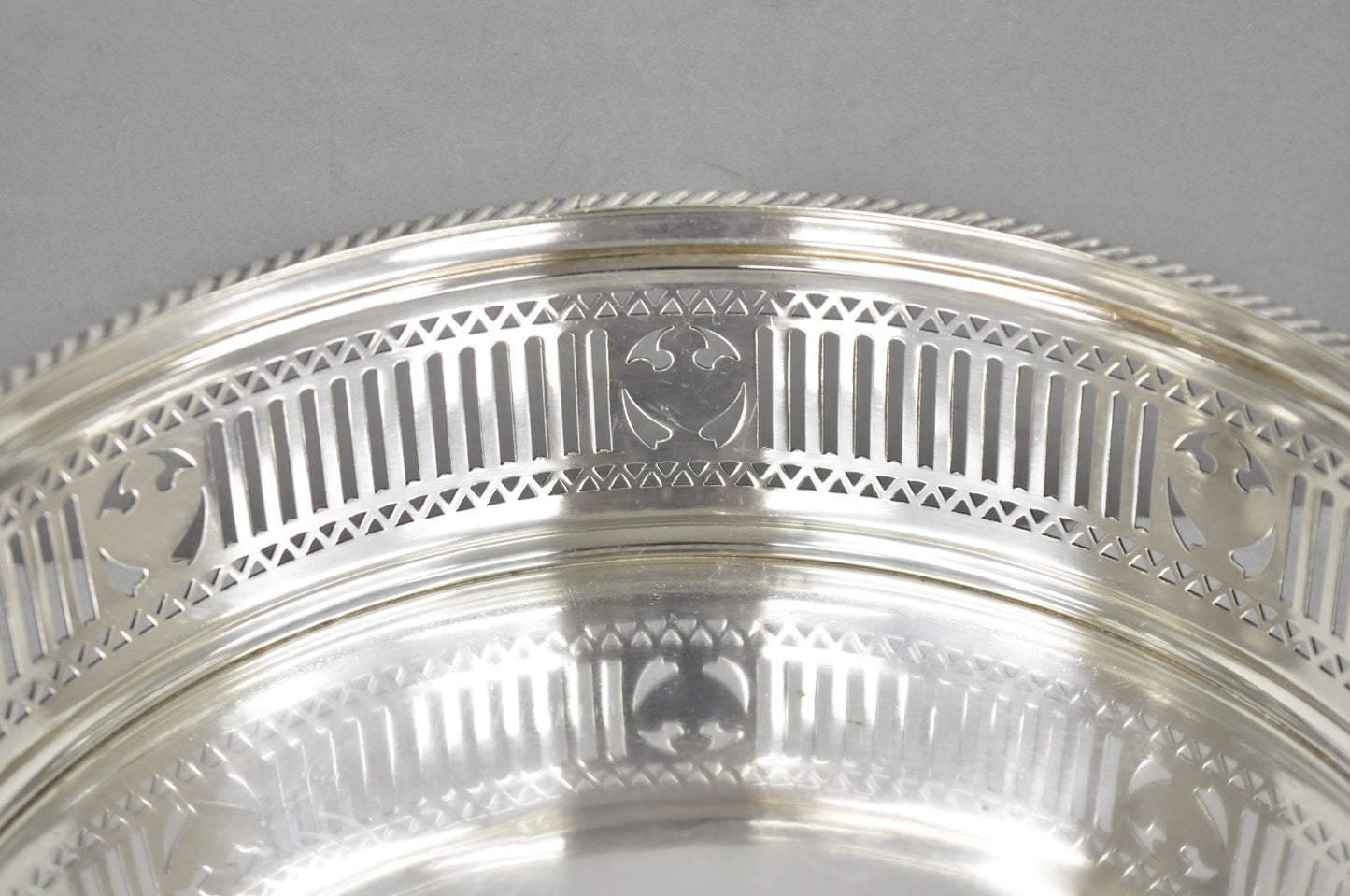 Antique Gorham English Edwardian Silver Plated "Urns" Large 9" Bar Wine Coaster