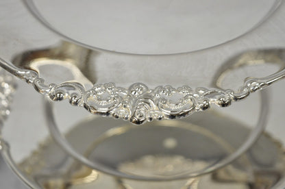 Vintage Godinger Silver Plated 2 Tier Buffet Server High Tea Pastry Plate Stand