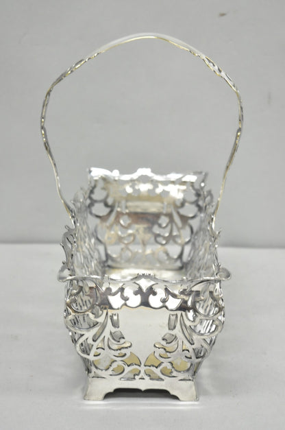 Antique Victorian Silver Plated Reticulated Scrollwork Bread Basket by Forbes