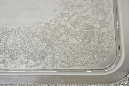Vintage Victorian Silver Plated Twin Handle Platter Bar Tray by Henley Community